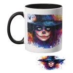 Taza Bicolor Pato Blue Bruja Urbana con Mirada Amarilla - Imagen 2