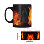 Taza Negra Pato Blue Espectro entre Llamas - Imagen 3