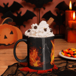 Taza Negra Pato Blue Espectro entre Llamas - Imagen 4