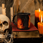 Taza Negra Pato Blue Espectro entre Llamas - Imagen 5