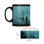 Taza Negra Pato Blue Puente en la Niebla - Imagen 3