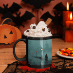 Taza Negra Pato Blue Puente en la Niebla - Imagen 4