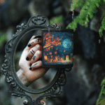 Taza Negra Pato Blue Portal de Calabazas Halloween - Imagen 6