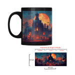 Taza Negra Pato Blue Cúpula Encantada Halloween - Imagen 3