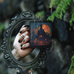 Taza Negra Pato Blue Cúpula Encantada Halloween - Imagen 6