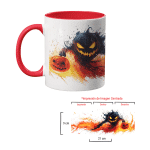 Taza Bicolor Pato Blue Calabaza Demoníaca de Halloween - Imagen 3