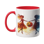 Taza Bicolor Pato Blue Dúo de Calabaza de Halloween