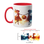 Taza Bicolor Pato Blue Dúo de Calabaza de Halloween - Imagen 3