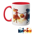 Taza Bicolor Pato Blue Dúo de Calabaza de Halloween - Imagen 2