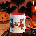 Taza Bicolor Pato Blue Dúo de Calabaza de Halloween - Imagen 4