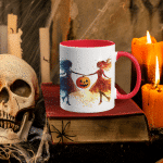 Taza Bicolor Pato Blue Dúo de Calabaza de Halloween - Imagen 5