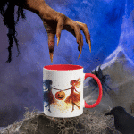 Taza Bicolor Pato Blue Dúo de Calabaza de Halloween - Imagen 6