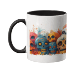 Taza Bicolor Pato Blue Calaveras de Colores Día de Muertos