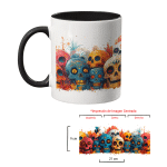 Taza Bicolor Pato Blue Calaveras de Colores Día de Muertos - Imagen 6