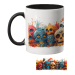 Taza Bicolor Pato Blue Calaveras de Colores Día de Muertos - Imagen 7