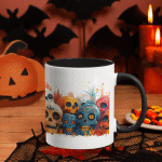 Taza Bicolor Pato Blue Calaveras de Colores Día de Muertos - Imagen 5