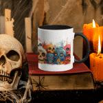 Taza Bicolor Pato Blue Calaveras de Colores Día de Muertos - Imagen 4