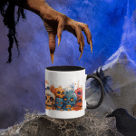 Taza Bicolor Pato Blue Calaveras de Colores Día de Muertos - Imagen 3