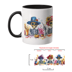 Taza Bicolor Pato Blue Calaveras Festivas Día de Muertos - Imagen 3