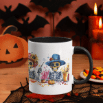 Taza Bicolor Pato Blue Calaveras Festivas Día de Muertos - Imagen 4
